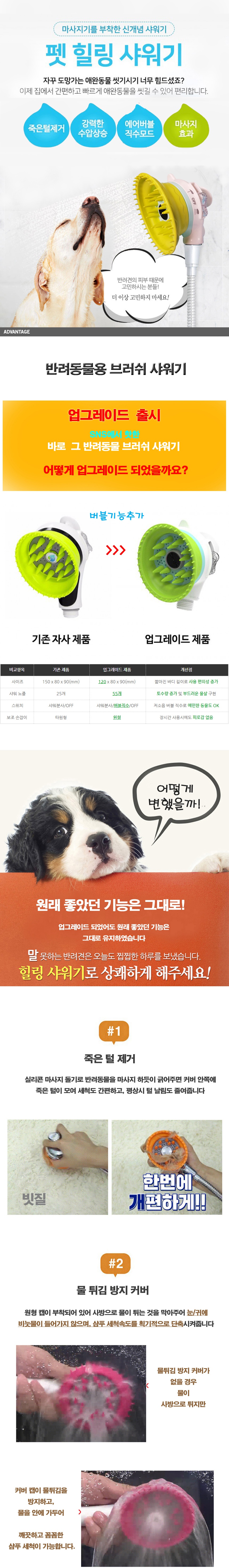 반려동물 힐링샤워기 (버블/직수/off 기능)-상품이미지-0